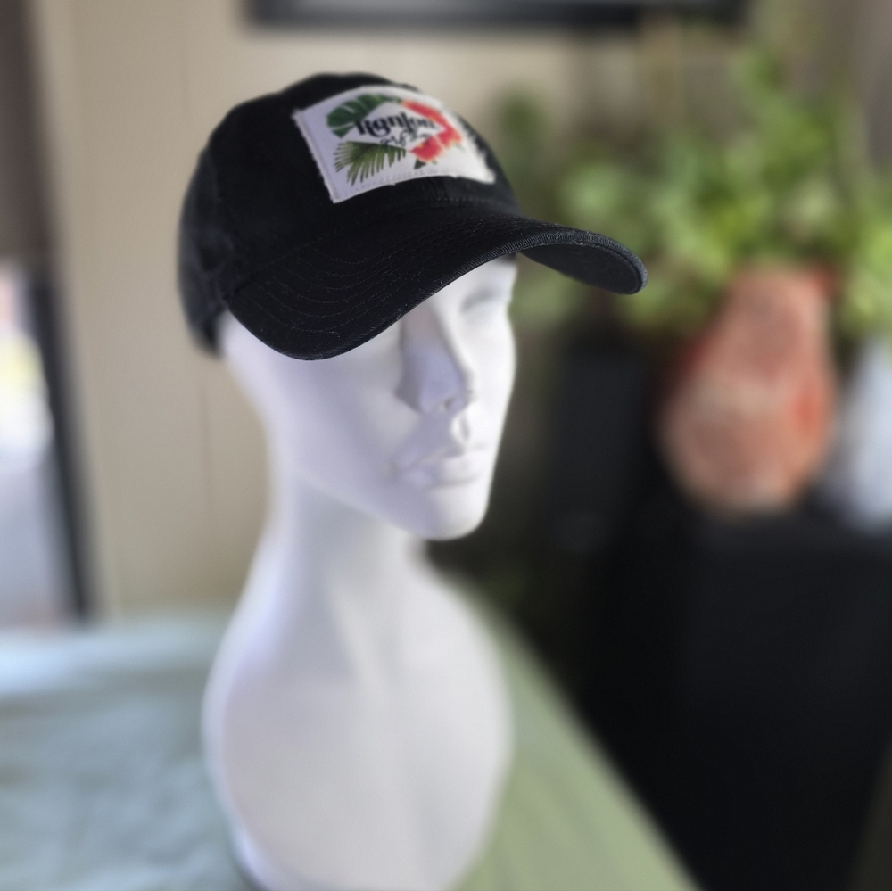 Black Hat with Tropical Design